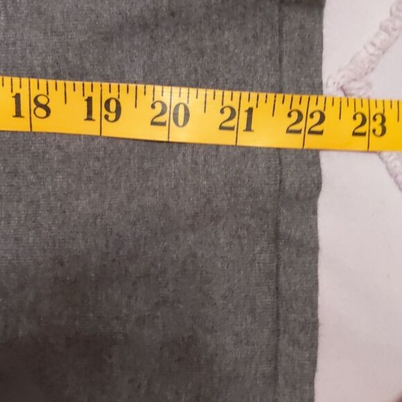 Cardigan Grey Heather Sweater Ruffle Stretchy Size S - Picture 7 of 10